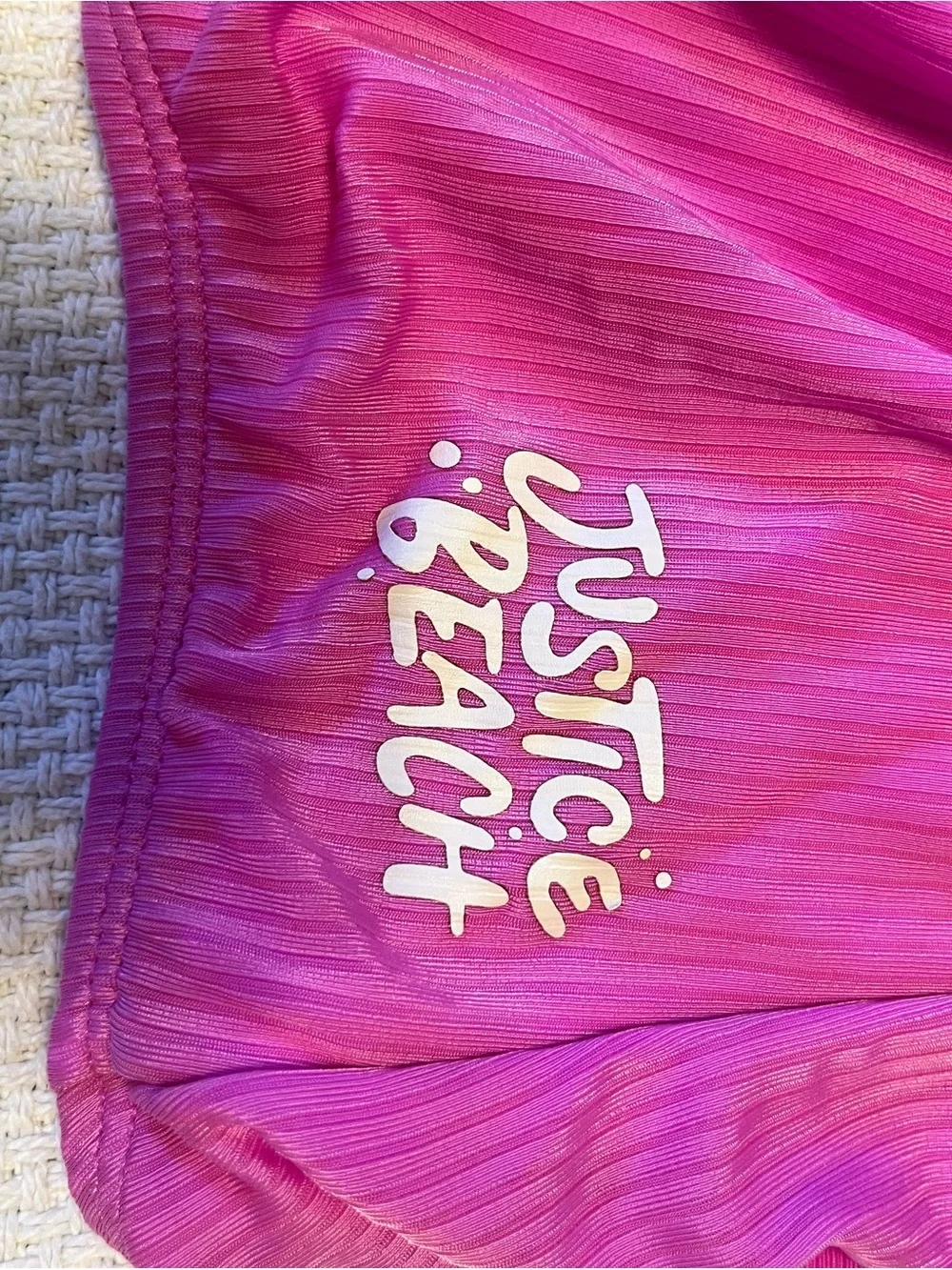 Justice Kids' Two-Tone Purple and Peach Swimsuit